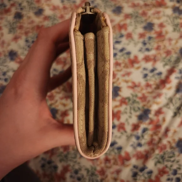 Coach Signature Canvas Zip-Around Wallet – Light Pink Trim - Picture 14 of 16